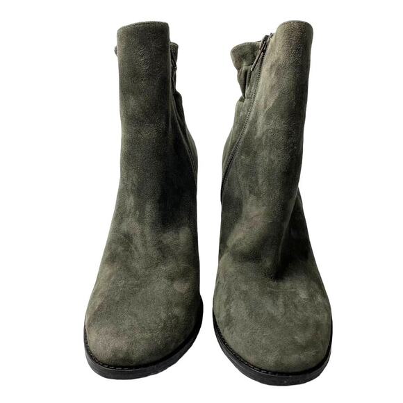 Women's Arturo Chiang Shoes Rakel Suede Ankle Boots Block Heel Booties Gray 8.5 - Picture 3 of 7